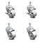 Service Caster 3 Inch Semi Steel Wheel Swivel 3/8 Inch Threaded Stem Caster Brake SCC, 2PK SCC-TS20S314-SSS-381615-2-TLB-2 - alternate 1